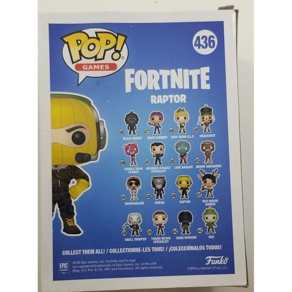 Fortnite Raptor Figure Funko Pop Vinyl 3.75 Inch Yellow Mask Boxed - Picture 4 of 6